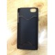 Nueva Carcasa cubierta de dorso duro protectivo Tarjeta Slot Holder Piel para Apple iPhone 5 5G（Negro）