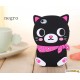 Cool Cat con bufanda - la silicona carcasa para iphone 4/4S/5/5S