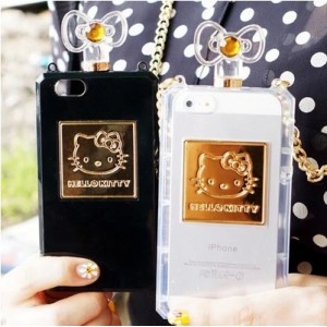 Hello Kitty iPhone Carcasa silicona Botellas de perfume