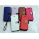 Diseño lujoso Cartera de cuero Tarjeta Flip Wristlet Carcasa cubierta para iPhone 5G